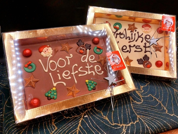 Kerst Kaart van Chocolade Groot